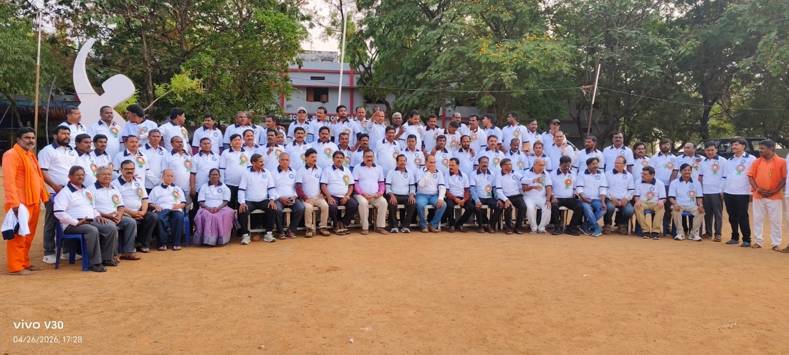 Jakaram SSC 1996 alumni group at school campus